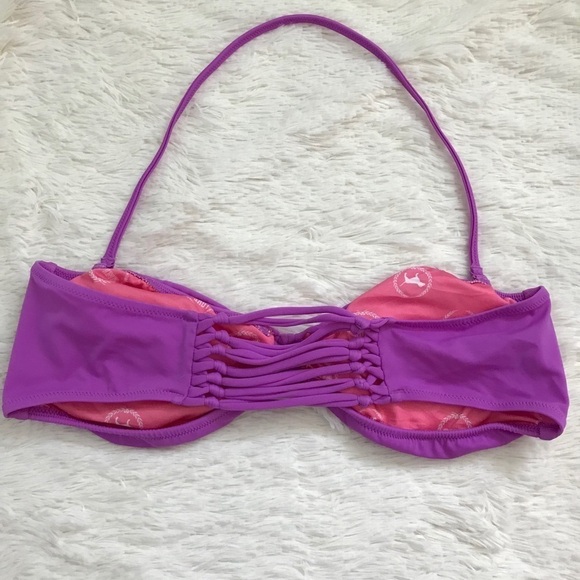 Victoria’s Secret PINK Bandeau Halter Bikini Top Y2K - Picture 3 of 5
